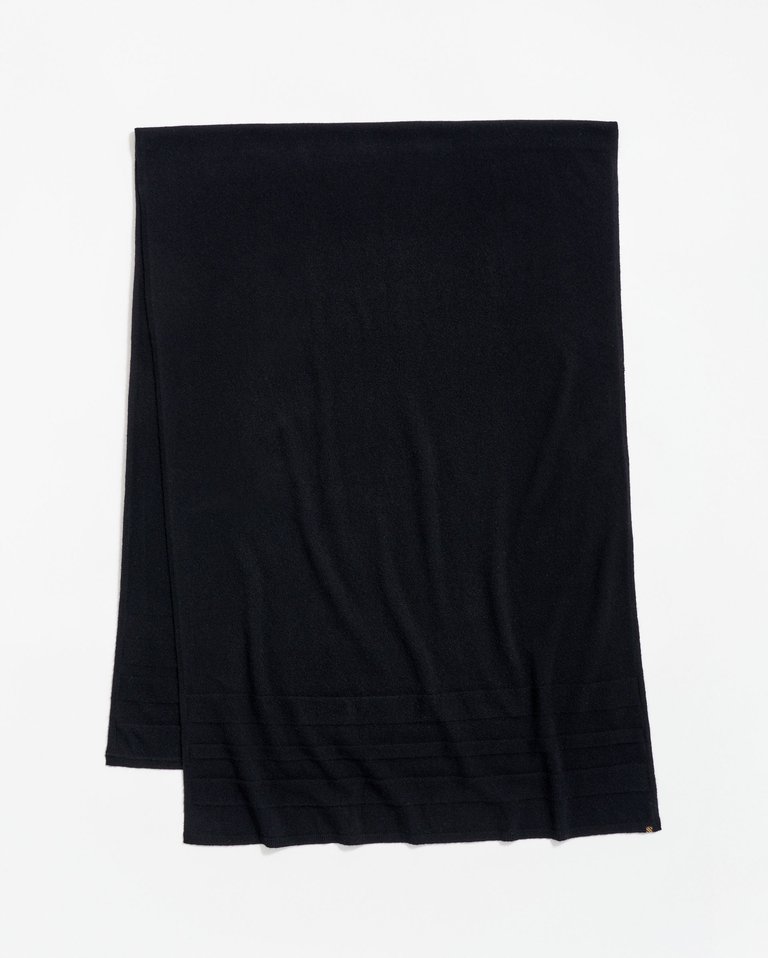 Cashmere Sweater Wrap - Black - Black