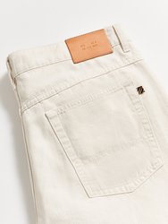Cotton Linen 5 Pocket Pant - Eggshell