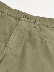 Cotton Linen 5 Pocket Pant - Olive