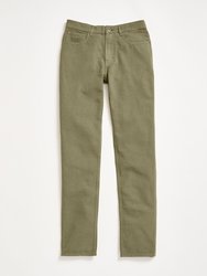 Cotton Linen 5 Pocket Pant - Olive - Olive