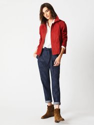 Cropped Raincoat - Red