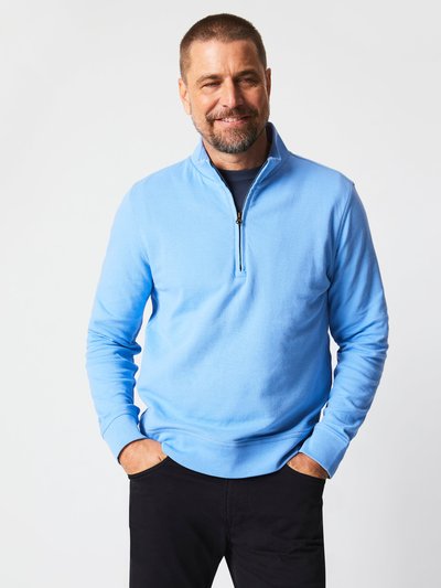 Billy Reid Cullman Half Zip Pullover - French Blue product