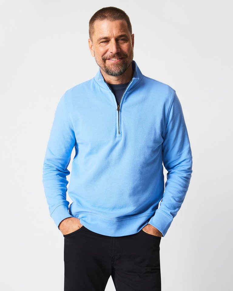 Cullman Half Zip Pullover - French Blue - French Blue
