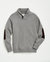 Diamond Quilt Shawl Sweatshirt - Medium Grey