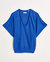 Drape Sleeve Fine Gauge Tee - Cobalt Blue