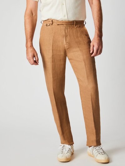 Billy Reid Garment Dyed Linen Flat Front Trouser product