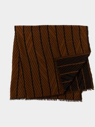 Herringbone Ribbon Blanket - Black/Gold