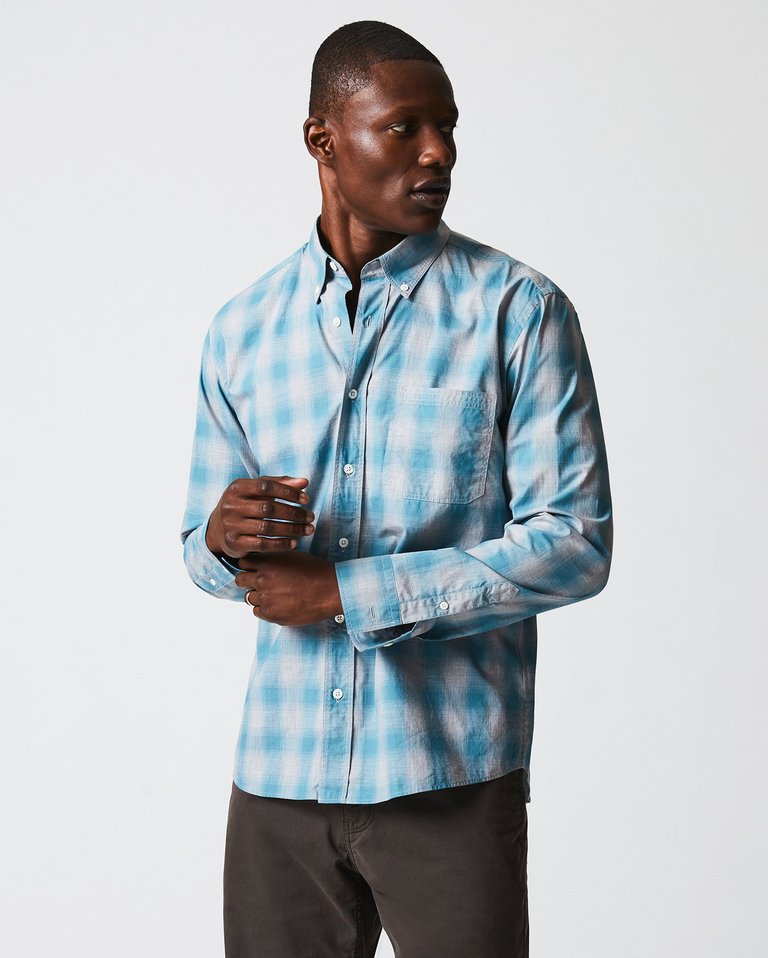 Melange Shadow Plaid Tuscumbia Shirt - Grey/Smoke Blue