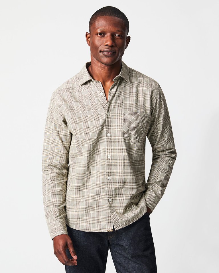 Oxford Glen Plaid John T Shirt - Olive