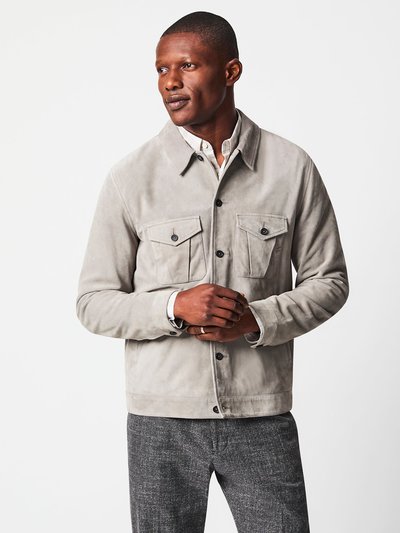 Billy Reid Patch Pocket Suede Jacket product