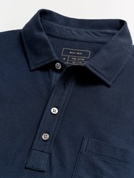 Pique Pensacola Polo T-Shirt - Carbon Blue