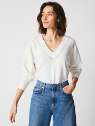 Pointelle Seam Sweater