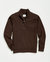 Quilted Half Zip Sweatshirt - Chocolate