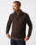 Quilted Half Zip Sweatshirt - Chocolate