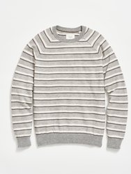 Raglan Stripe Sweater - Silver Multi