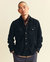 Savoy Waxed Suede Workshirt - Navy