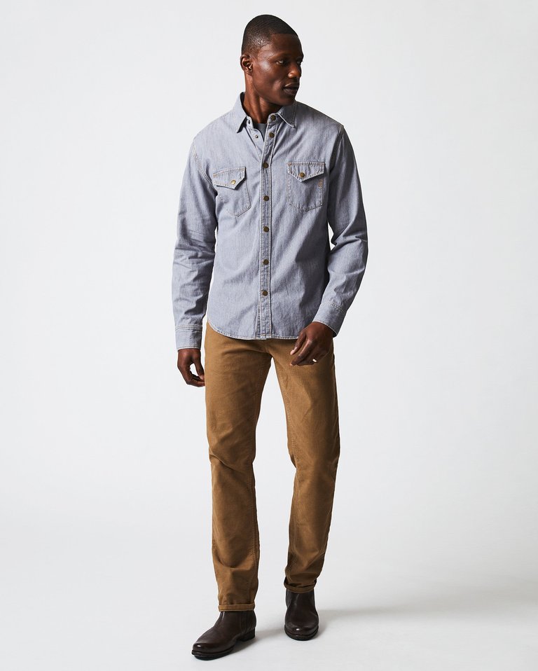 Shoals Denim Shirt - Grey Wash - Grey Wash