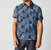 Short Sleeve Botanical Treme Block Shirt In Indigo - Indigo