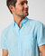 Short Sleeve Linen Tuscumbia Shirt Button Down - Day Blue