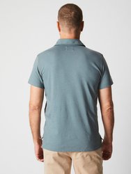 Stripe Pensacola Polo T-Shirt - Slate Green