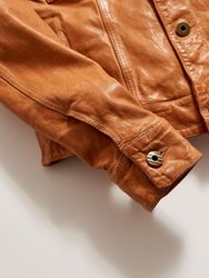 Washed Leather Tupelo Trucker Jacket