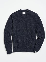 Weave Sweater Crewneck - Navy Marled