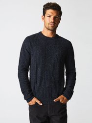 Weave Sweater Crewneck - Navy Marled - Navy Marled