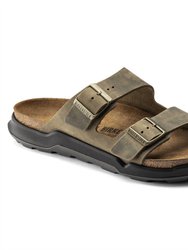 Men's Arizona Rugged Oiled Leather Sandal - Faded Khaki
