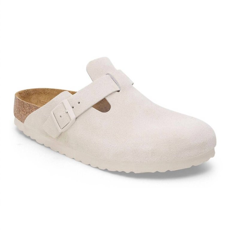 Unisex Boston Soft Footbed Sandals - Narrow In Antique White - Antique White