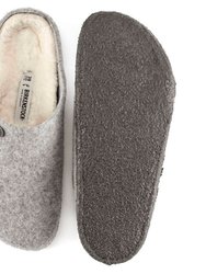 Unisex - Zermatt Shearling Wool Felt Slipper - Light Gray