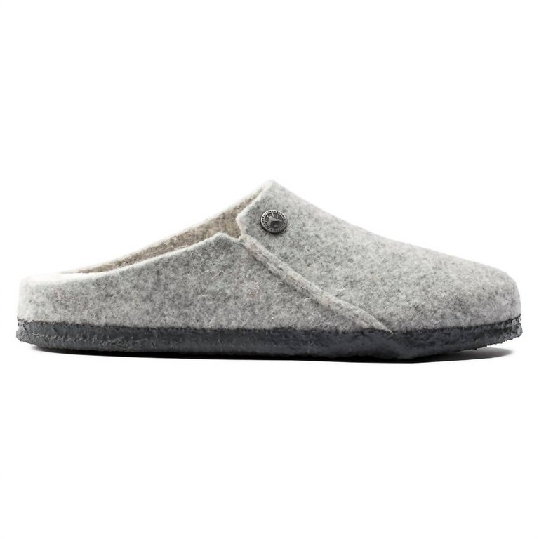 Unisex - Zermatt Shearling Wool Felt Slipper - Light Gray - Light Gray