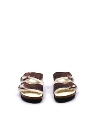 Women's Arizona Shearling Habana Oiled Leather Sandal - Narrow In Brown