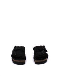 Women's Arizona Shearling Sandal - Narrow In Black