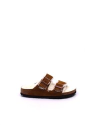 Women's Arizona Shearling Sandal - Narrow In Mink - Mink