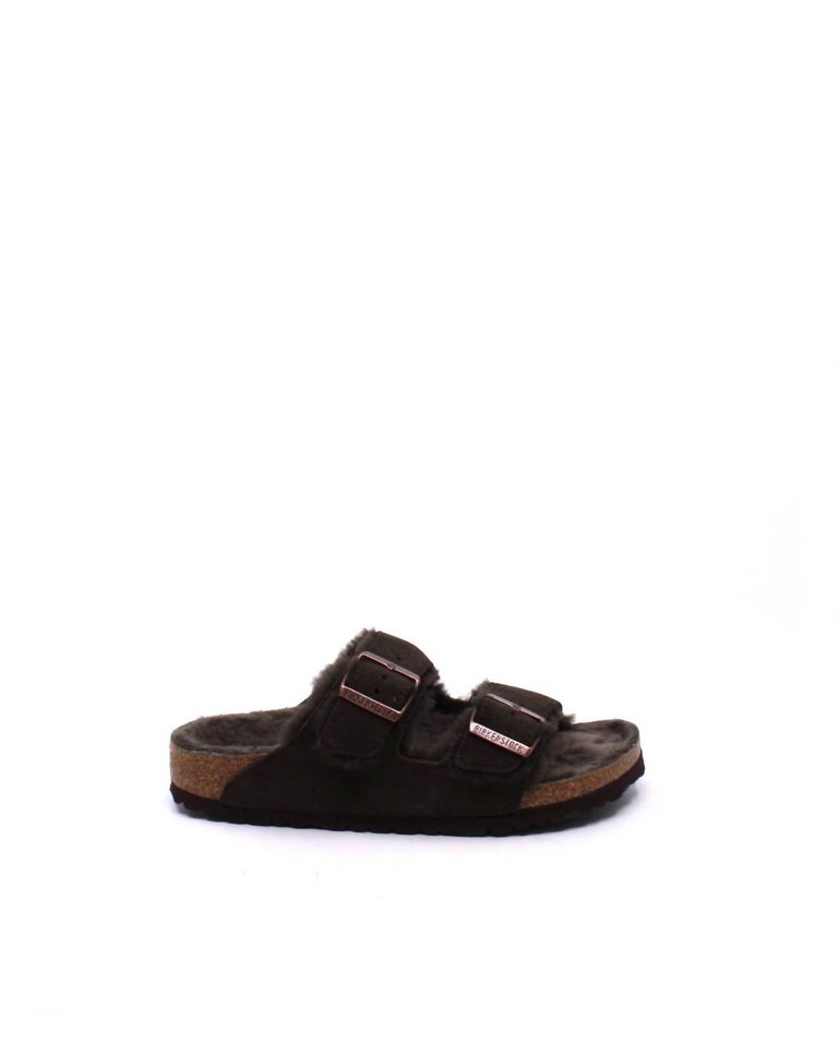 Women's Arizona Shearling Sandal - Narrow In Mocha