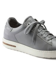 Women's Bend Leather Sneakers - Narrow - Gray