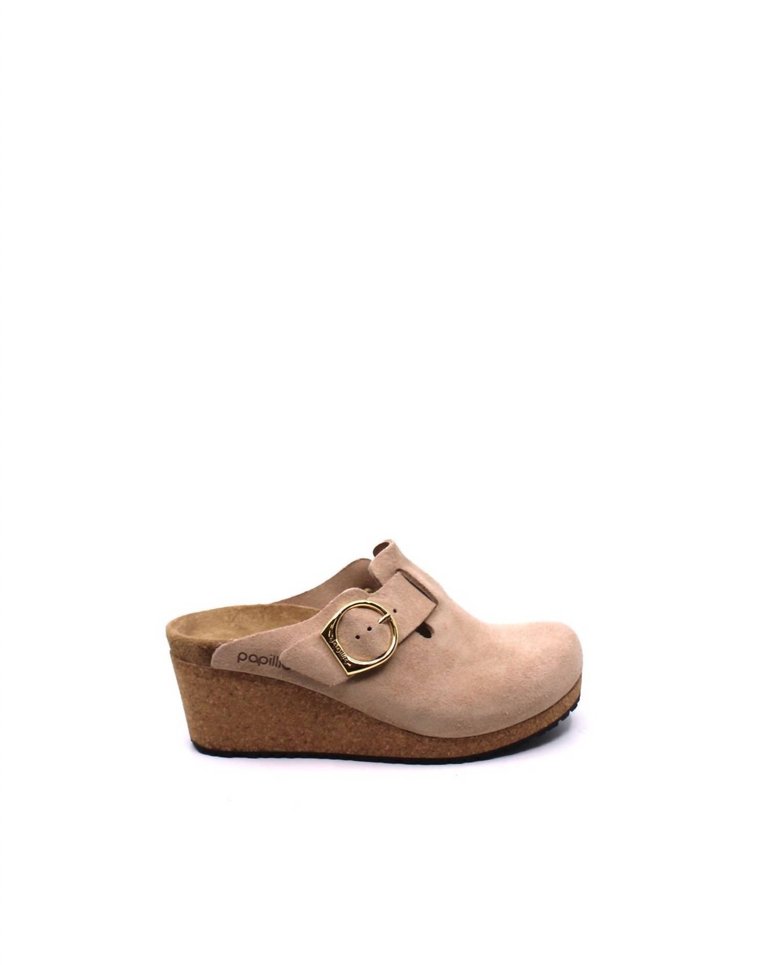 Women's Fanny Wedge Clog In Sand Narrow