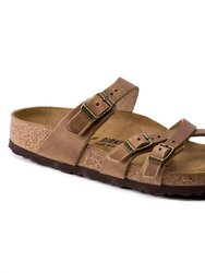 Women's Franca Oiled Leather Sandal - Tobacco Brown