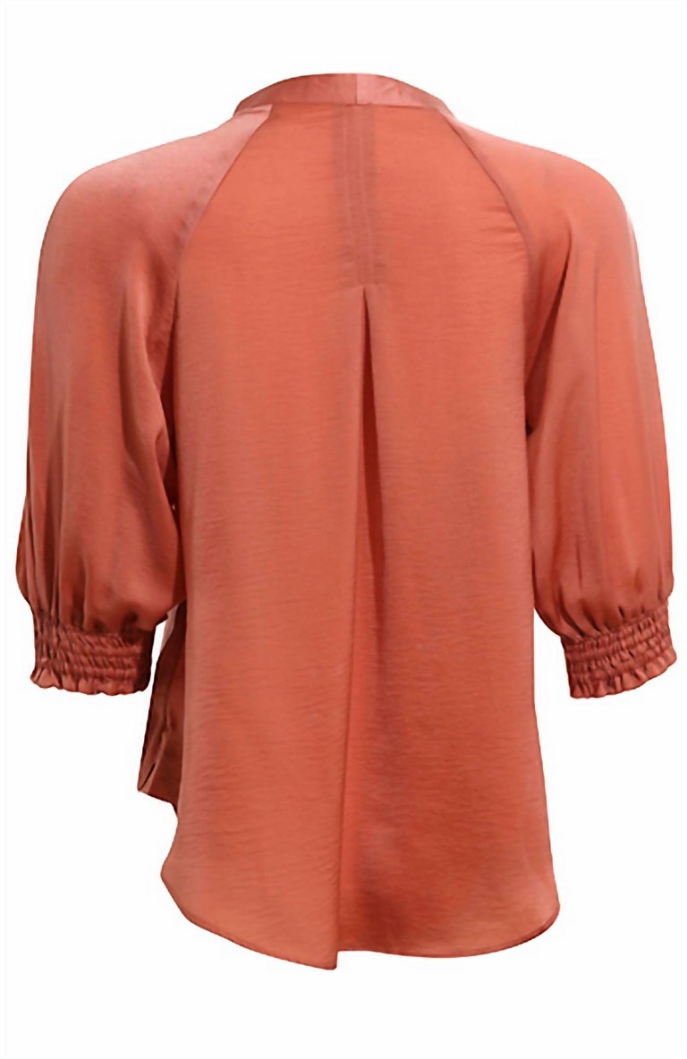 3/4 Sleeve Blouse - Coral