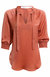 3/4 Sleeve Blouse - Coral - Coral