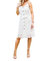 Crochet Button Down Dress In White - White