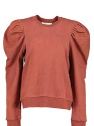 Laurent Puff Sleeve Sweatshirt - Copper