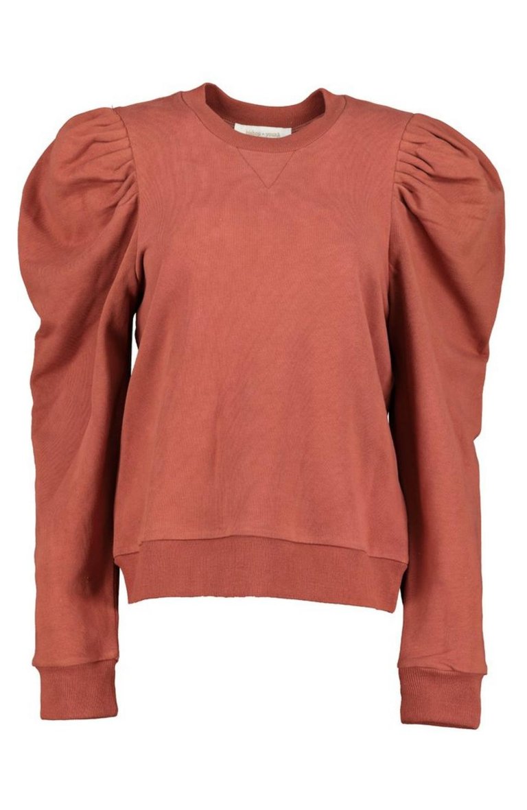 Laurent Puff Sleeve Sweatshirt - Copper
