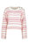 Noelle Stripe Fuzzy Sweater - Pink/white