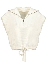 Nomad Sweater Vest In White - White