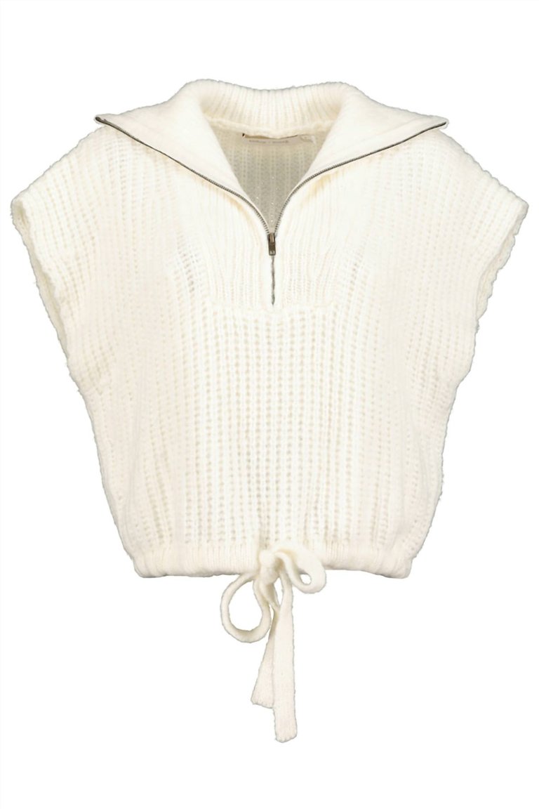 Nomad Sweater Vest In White - White