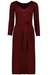 Poetry In Motion Henley Sweater Dress - Currant