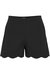 The Power Of Purple Scalloped Edge Shorts - Black