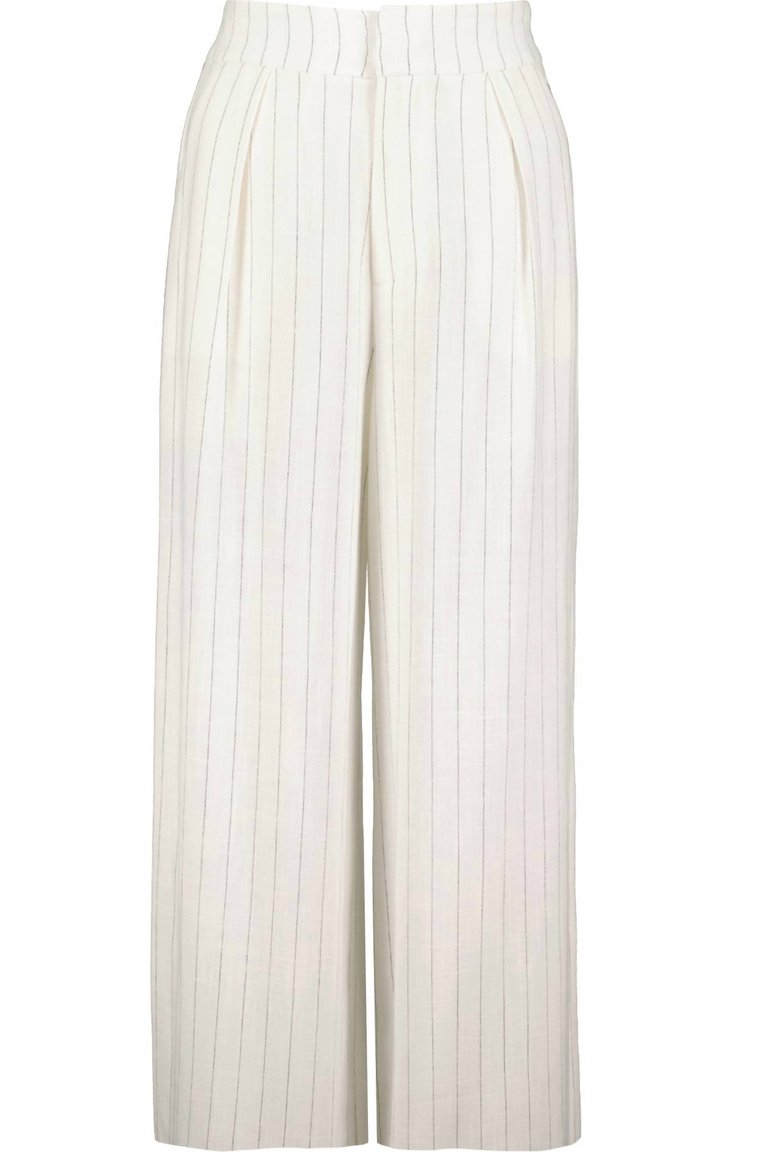 Ticket To Paradise Sorrento Wide Leg Stripe Pant In White