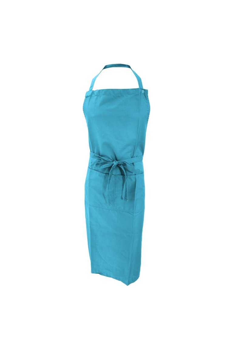 Jassz Bistro Unisex Bib Apron With Pocket / Barwear (Caribbean Blue) (One Size) (One Size) - Caribbean Blue